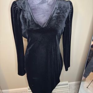 Express velvet mini dress